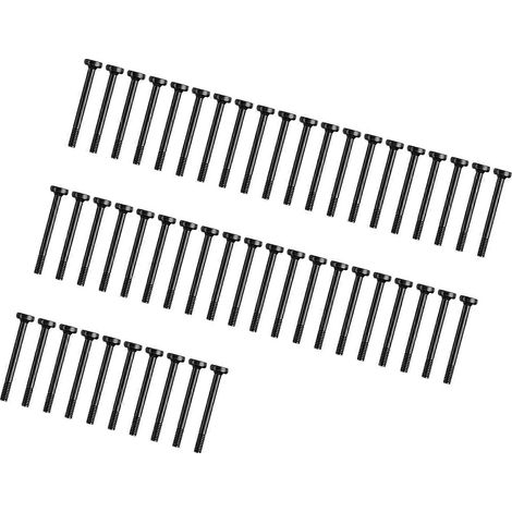 50 Stück Metallbefestigungsschrauben für zuverlässige Lüftermontage, Desktop-Computergehäuse, PC-Gehäuse-Lüfter-Montagehardware, Montageschraube, Schwarz (Schwarz) (1/5)
