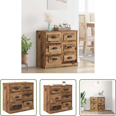 Altholz Möbel -  Sideboard Altholz 70 x 35,5 x 67,5 cm Holzwerkstoff (1/5)