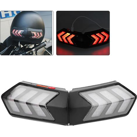 Kabellose LED-Motorradhelmleuchte, Bremslicht, Blinker, Lichtleiste, Kurvenlicht, Motorrad-Sicherheitsausrüstung