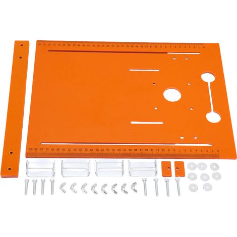 Plaque de base de scie circulaire 28x38cm, insert de Table de toupie avec marquages ​​à échelle claire pour le travail du bois