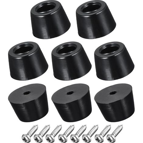14x9mm LxH Round Rubber Bumper Foot Stainless Steel Screw 8pcs (1/5)