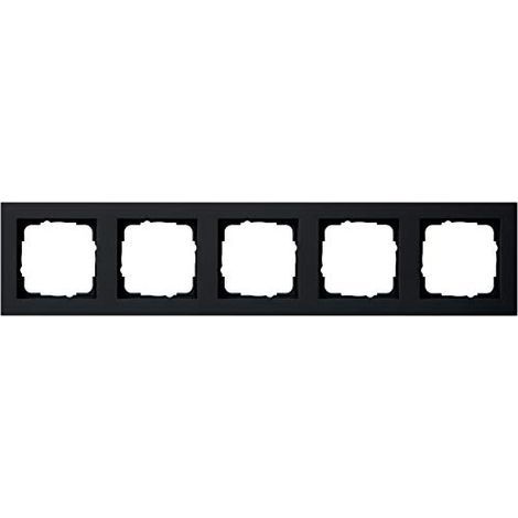 GIRA 021509 CADRE DE FINITION 5 PRISES E2 NOIR MAT