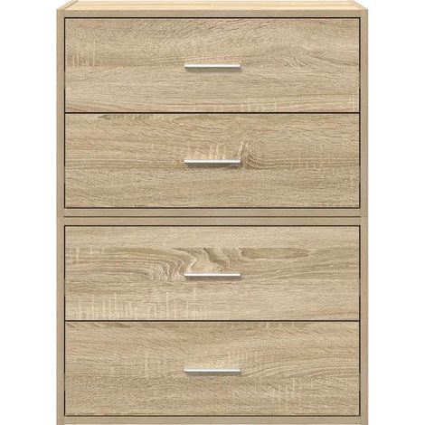 vidaXL Schränke mit 2 Schubladen Eiche Sonoma aus Holzwerkstoff