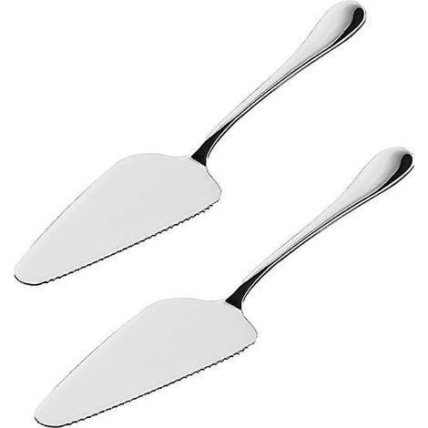 2-teiliges Edelstahl-Tortenheber-Set (23 cm), Tortenheber, Tortenmesser, Pizzaheber mit Wellenschliff, Besteckset für Küche und Restaurant