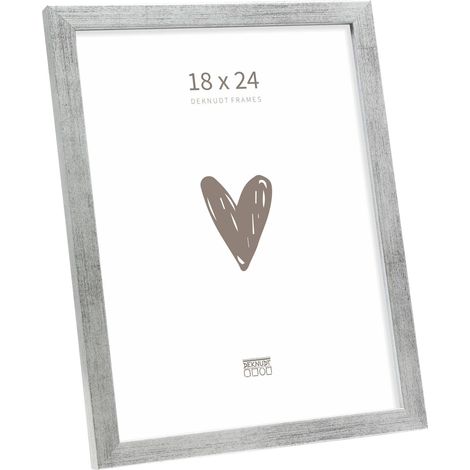 Cadre Bois Couleur Argenté Photo 18x24cm S243D1 (1/5)