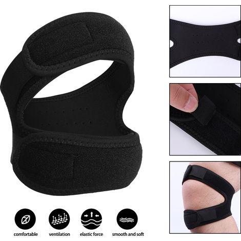 Ceinture de Soutien Rotulien Double pour Homme, Genouillère Sport Course Basketball