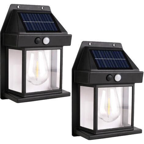 2pcs Outdoor Solar Wall Lights with Motion Sensor, 3 Lighting Modes, Waterproof for Garden, Yard, Patio, Fence, Outdoor Decorative (1/4)
