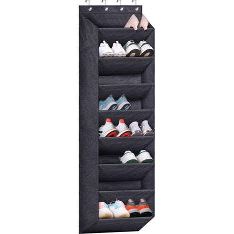 1 Organisateur de chaussures, tissu Oxford, poches profondes 23 cm, pour porte de placard, rangement bottes(Q3 : Nouveaux produits pour le mois d'août) (1/5)