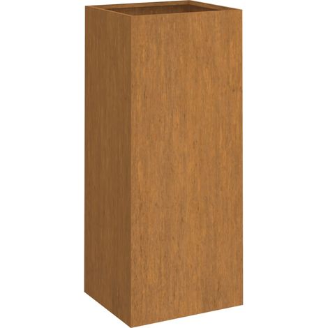 Vassoio per fioriera aiuola rialzata piante fiori terrazzo giardino 32 x 29 x 75 cm acciaio corten marrone 020037504