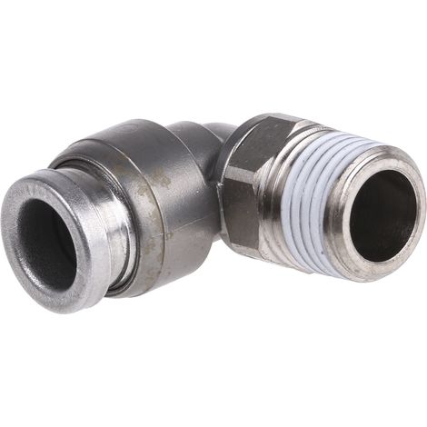 Adaptateur fileté coudé SMC KQB2 vers Enfichable 6 mm R 1/8 Mâle ( Prix pour 1 )