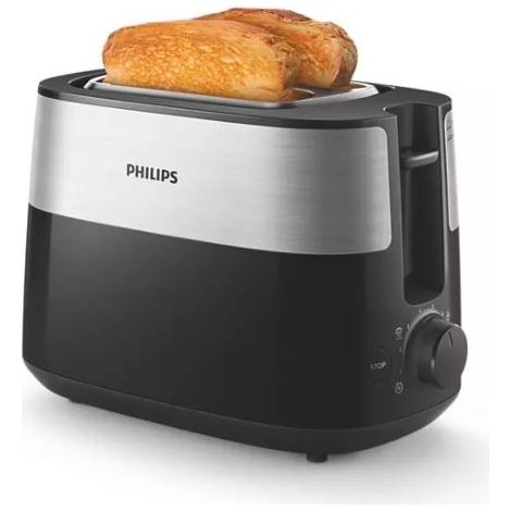 Philips HD2516/90 Tostadora negra 2 rebanadas 8 niveles