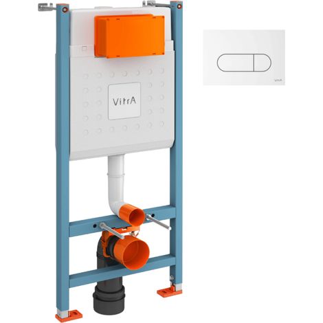 Bâti support VITRA V-Fix Core mur porteur + Plaque Root Round Blanche