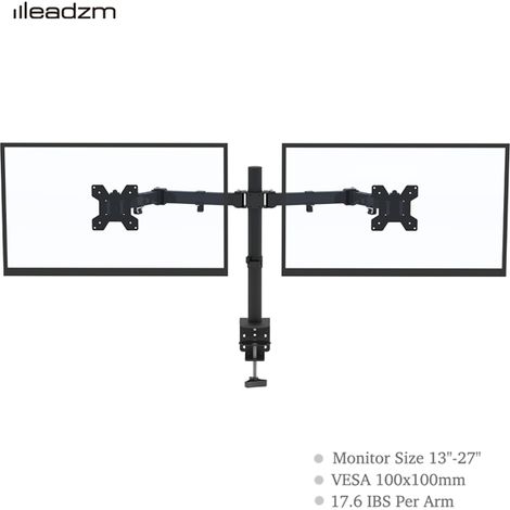 Large Base TV Stand for 13-27 Inch TVs, TSNS-03 Model, Supports 8Kg, 100x100 VESA, 90° Tilt and 360° Rotation