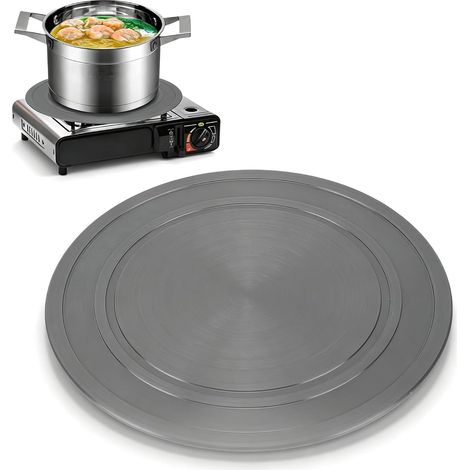 Plaque de conduction de chaleur pour cuisinière à gaz, diffuseur de chaleur, plaque de conduction de chaleu, plateau rond de dégel rapide protège les accessoires de cuisine en pot for antidérapante (1/5)