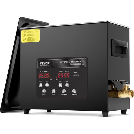 VEVOR Pulitore Ultrasuoni Industriale 6L, Macchina per la Pulizia ad Ultrasuoni Digitale da 180 W, con Modalità Delicata e Degasaggio Migliorato, con Riscaldatore e Timer, per Gioielli (1/5)