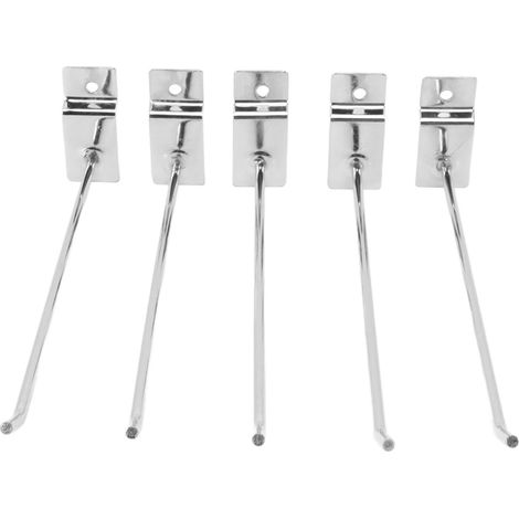 Lot de 50 crochets plats en fer pour panneaux perforés et murales, résistants et durables, pointe plate, pour étagères de supermarché. (1/5)