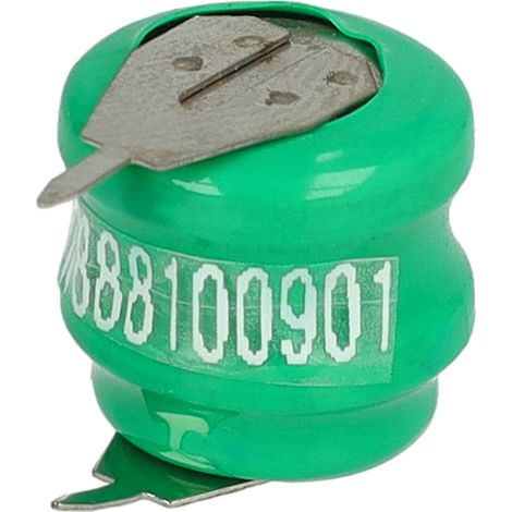 vhbw Batterie bouton type V40H (NiMH, 40mAh, 2.4V) - 2 cellules, 2 broches connexion print, rechargeable