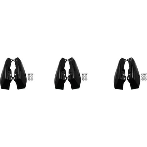 Adatto a 3 deflettori termici centrali per telaio moto, nero lucido, per Touring Electra Glide Street Road Glide 2009-2016 (1/3)