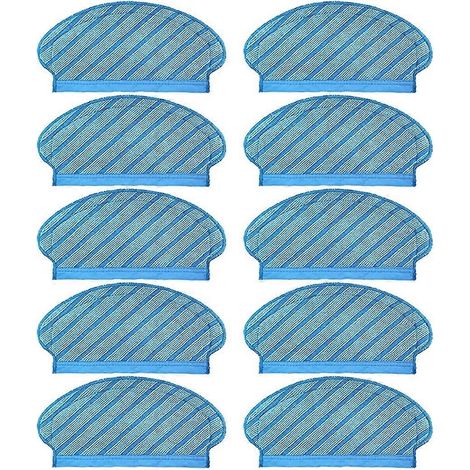 Lot de 10 lingettes nettoyantes pour aspirateur robot Ecovacs Deebot Ozmo 920/950 : accessoires, lingettes et pièces de rechange pour balai. (1/5)