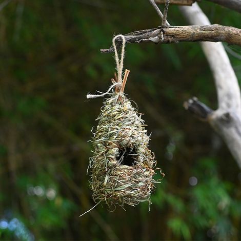 Straw bird nest handmade woven gourd bird nest garden decoration (1/5)
