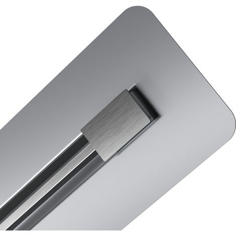 Caniveau de douche linéaire sous carrelage 100 cm Granitan Luno Inox Acier Inoxydable 2-en-1 avec Siphon (1/5)