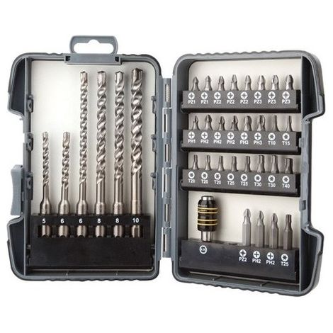 Coffret percage-vissage 35 pieces forets et embouts DIAGER