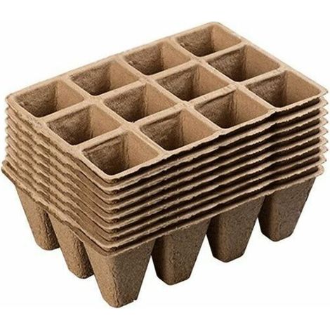 10 Paquets de 120 cellules Pots de graines dégradables Pots de graines en Fibre pour semis