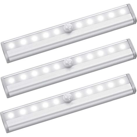 Lampe de chevet magnétique intelligente à détecteur de présence, 19 cm, blanc pur (piles non incluses), 1 unité (1/3)