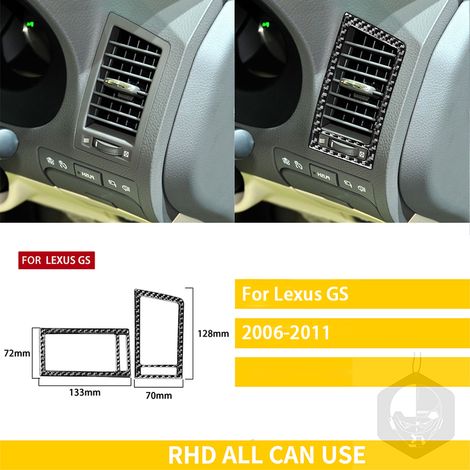 (13-RHD) Compatible avec Lexus GS 2006-2011 : Accessoires intérieurs en fibre de carbone pour voiture, console de vitesse, accoudoir, panneaux, autocollants décoratifs (1/5)