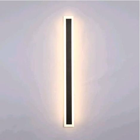 Applique da esterno a LED lunga, applique da esterno nera, applique da esterno a LED, alluminio impermeabile IP65, (40  5) (1/4)