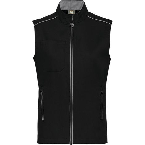 Gilet de travail sans manches DayToDay WK. Designed To Work Noir / Argent M