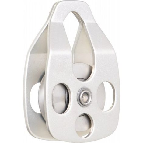 KRATOS SAFETY - Poulie simple à flasque ouvrante, accrochage simple - Matière : corps en aluminium, finition grise