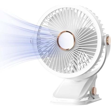 USB-Mini-Clip-Ventilator – 360°-Drehung – Starker Luftstrom – Tischventilator
