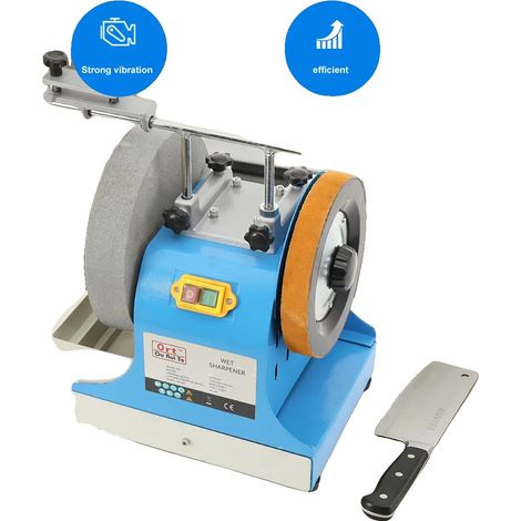 Smerigliatrice a umido, diametro 10 pollici, alimentazione 220V, velocità motore 1450 giri/min, peso 17,4 kg, doppia mola. (1/5)