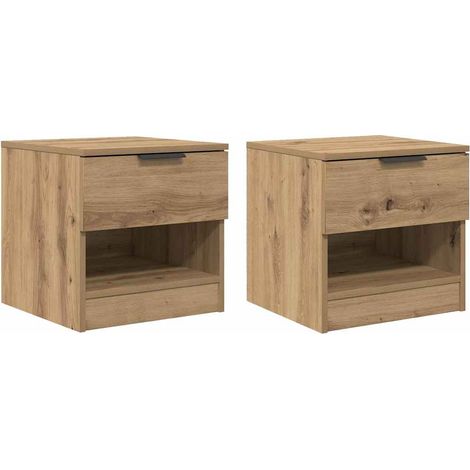 Mueble cama con cajón 2 pcs Roble artesanal 40 x 39 x 40cm vidaXL