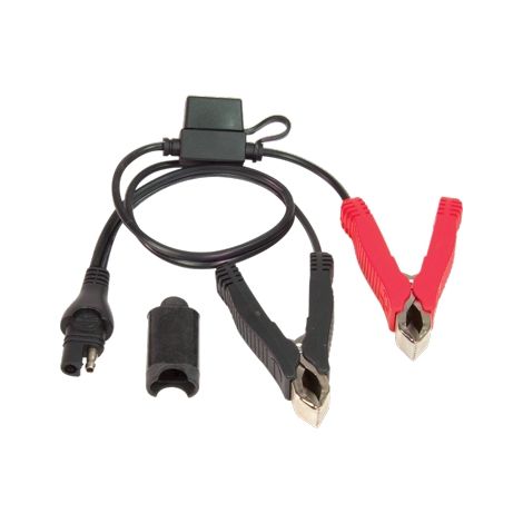 CABLE ÓPTIMO CON PINZAS DE COCODRILO Y FUSIBLE DE 15 A PARA CARGADORES SAE (LONGITUD 50 CM) (SAE-74) (EL) (1/2)