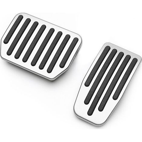 2pcs Clutch Pedal Pads, Car Pedals, Universal Car Anti-Slip Pedals, Universal Car Non-Slip Auto Gas Brake Pedal(Silver)