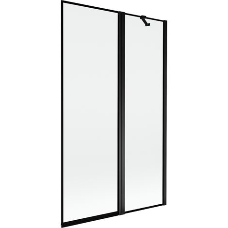Mexen Mist paravento doccia a 2 ante destro 110 x 150 cm, cornice nera, nero - 8A9-110-011-70-70-P (1/5)