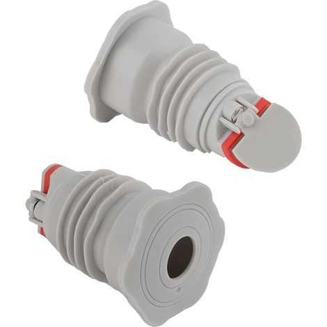 Lot de 2 joints pour tuyau de vidange de machine à laver 50-55 mm, PVC 50, couvercle de fermeture automatique étanche en silicone anti-odeurs, protection contre les odeurs et les corps étrangers (1/5)
