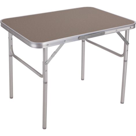 MESA PLEGABLE ALUMINIO 75X55X25/60 CM MARRON