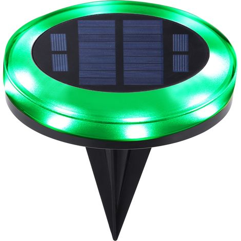 Lampe solaire enterrée étanche à 12 LED pour jardin, pelouse et décoration extérieure - Verte (1/5)