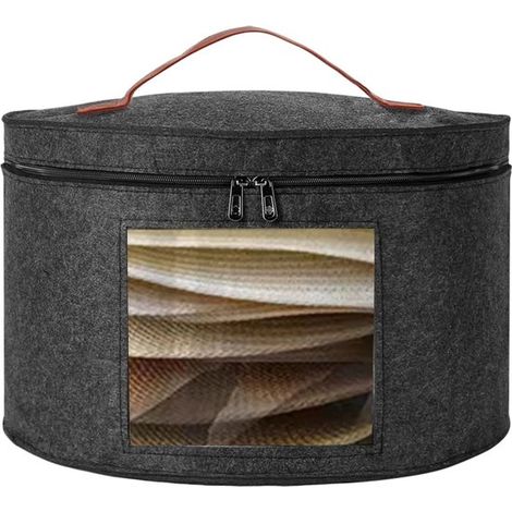 Grande scatola rotonda per cappelli con coperchio, contenitore per cappelli, utilizzata per riporre cappelli (4026 cm)