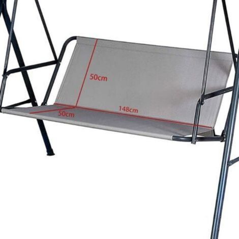 Housse De Siege Pour Balancelle - Tissu Oxford 600D - Dimensions 148x50x50 Cm - Gris - 1 Piece (1/2)