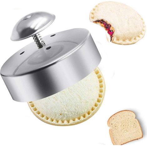 Coupe-sandwichs et scelleuse, acier inoxydable durable, pour préparer le déjeuner des enfants. (1/5)