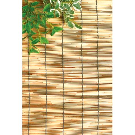 1PZ ARELLE STUOIA IN CANNICCIO NATURALE CON CARRUCOLA cm. 100x300 h (1/2)
