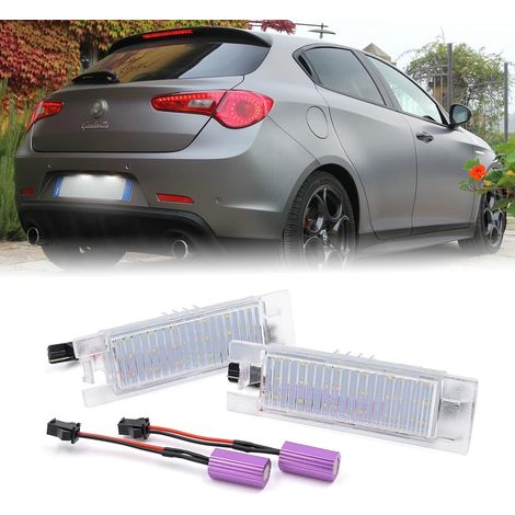 Éclairage Plaque Immatriculation LED pour 147 159 GT Lot de 2 Feux de Plaque d'Immatriculation Auto Blanc pour Spider 156 166 4C Canbus Sans Erreur Plug (1/5)