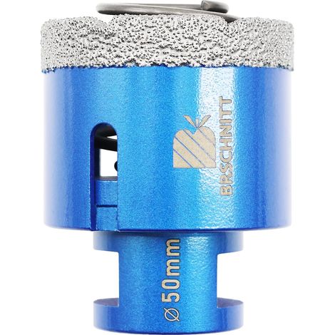 Foret diamanté M14 pour carrelage - 50 mm - Scie cloche diamantée avec ressort - Pour porcelaine, céramique, carrelage, marbre, granit et pierre (1/5)