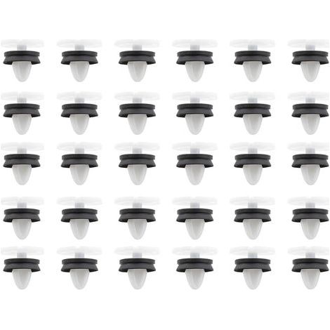 30pcs Clips de Fixation Attaches Garniture, Voiture Panneau de Porte Intérieures Clips Rivet Plastique, 7703077476 Compatible Peugeot 308 Citroën DS4 Renault Megane 3 Laguna 3 (1/5)