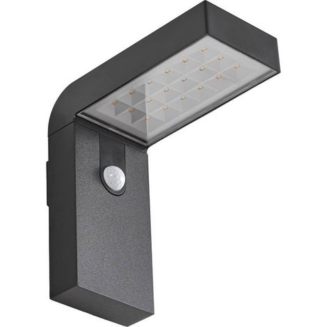 PRIOS Lámpara de pared exterior 'Aurino' en Negro Aluminio