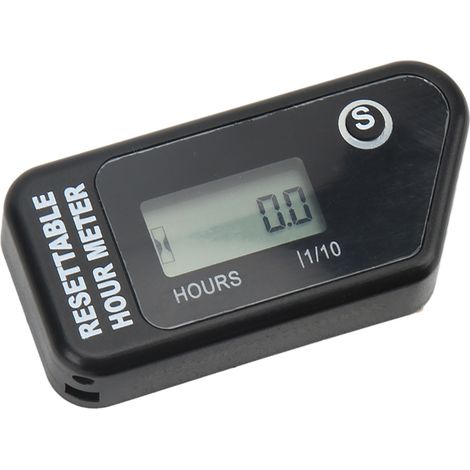 Compteur horaire numérique pour moto, affichage LCD, minuterie, étanche IP68, à induction, pour moteur à essence (1/5)